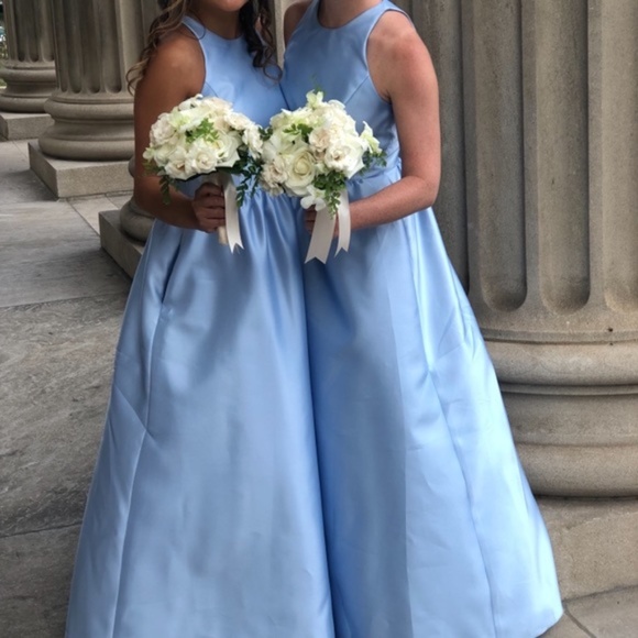 Alfred Sung Strapless Sweetheart High-Low Gown - Newport Blue - Picture 3 of 3